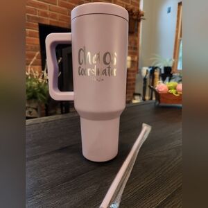 Pink Chaos Coordinator Tumbler with Straw